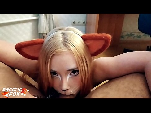 ❤️ Kitsune inomedza mboro uye nekukandira mumuromo make Hard porn ❌